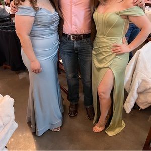 Wedding guest dress for sale different style color blue and sage green